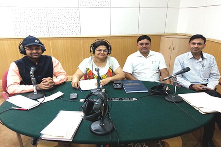 Dr. Laxmikant Tripathi during live program on All India Radio