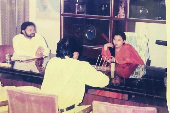 With Uma Bharti ji, 1998