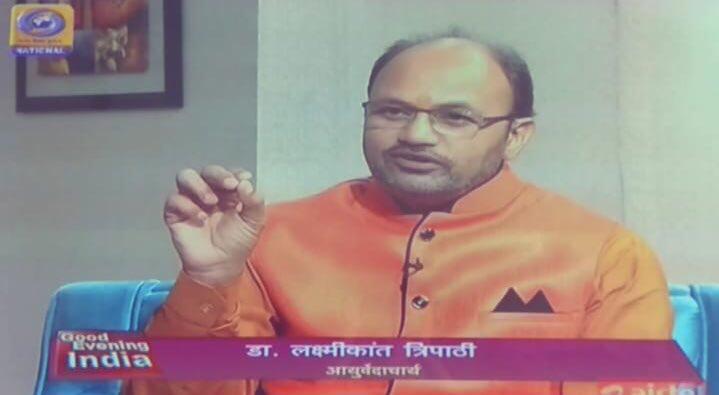 Dr. Tripathi taking part in, “Total Health”, a talk show on DD National.